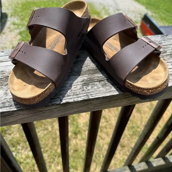 Birkenstock Birkibuc Mocha Arizona Sandals - Picture 2 of 5